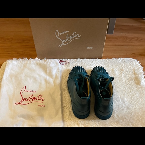 Christian Louboutin Lou Spikes Flat Calf Size 41.5 - Picture 4 of 7